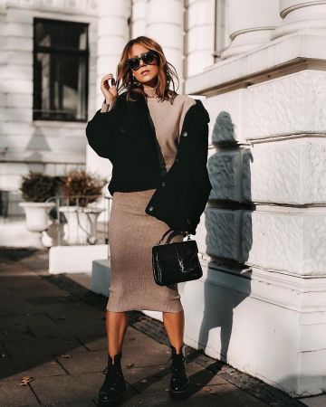 Teddy Veste Noire de Kira sur l'Instagram account @shoppisticated