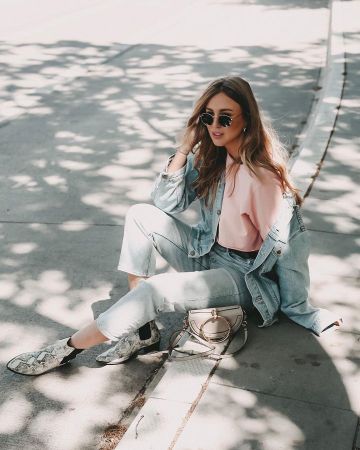 Chaqueta Vaquera Azul de Kira en la cuenta de Instagram @shoppisticated