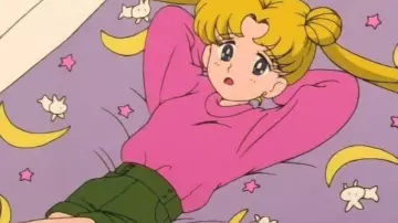 The sweater are pink, Sailor Moon (Stephanie Sheh) in Sailor Moon