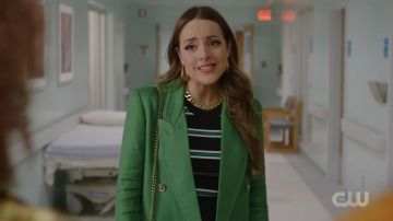 Vert Manteau porté par Fallon Carrington (Elizabeth Gillies) dans Dynastie (S03E18)