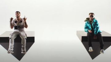 Nike Jordan 11 Retro Concord porté par Anuel AA dans la vidéo de musique ILLUMINATI par Lil Pompe & Anuel AA (official Music Video)