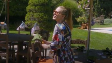 Floral V Neck Midi Dress worn by Leah McSweeney in The Real Housewives of New York City Season 12 Episode 4