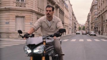 Triumph Motorcycle driven by August Walker (Henry Cavill) in Mission: Impossible - Fallout
