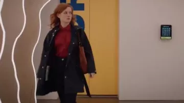 Blue Rain Jack­et worn by Zoey (Jane Levy) in Zoey's Extraordinary Playlist Season 1 Episode 11