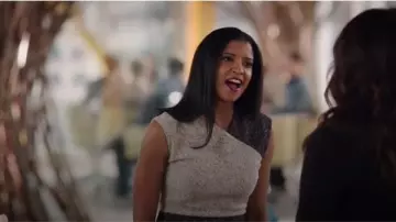 Tweed Col­or­block Sheath Dress worn by Ava Price (Renée Elise Goldsberry) in Zoey's Extraordinary Playlist Season 1 Episode 11