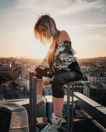 Zapatillas Nike Air Force 1 Hi Se Phantom usadas por Emy Ltr en su cuenta de Instagram @emy_ltr