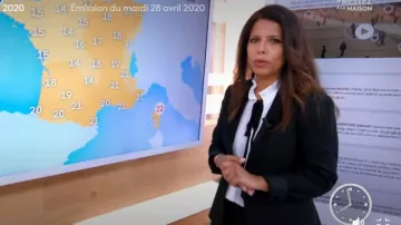 The shirt collar victorian silk Myriam Seurat Télématin the 29.04.2020