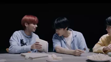 Palm Angels Blue Sunset Sweater worn by Taehyun in TXT (투모로우바이투게더) The Dream Chapter: ETERNITY Concept Trailer