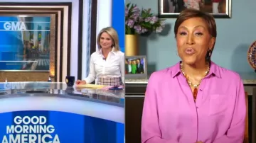 Zara Vérifier Jupe Crayon porté par Amy Robach sur Good Morning America le 27 avril 2020
