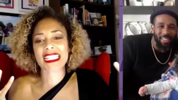Zara Asym­met­ric Knit Body­suit worn by Amanda Seales on The Real April 28, 2020