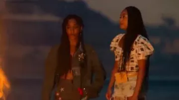 Green Cropped Jack­et worn by Drea Barris (Iman Benson) in #blackAF Season 1 Episode 8