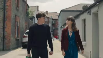Velvet Midi Dress worn by Marianne (Daisy Edgar-Jones) in Normal People Season 1 Episode 5