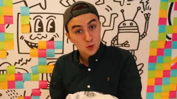 The green shirt Farah of HugoPosay in the YouTube video I BUY THE CLOTHES CELEBRITIES (Makeover)