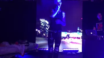 Ripped black skinny jeans worn by Lil Peep in 'Wake Me Up' + 'Needle' UNRELEASED (Live in Atlanta @ The Loft 11/07/17)
