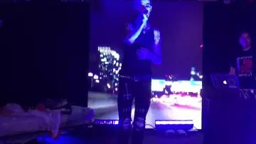 Ripped black skinny jeans worn by Lil Peep in 'Wake Me Up' + 'Needle' UNRELEASED (Live in Atlanta @ The Loft 11/07/17)
