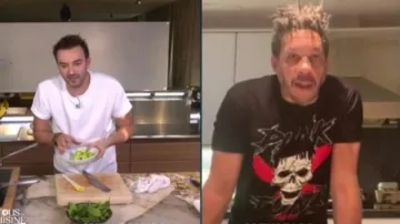 Camiseta ILLUSTRA SKULL PUNK de Joeystarr en Tous en cocina con Cyril Lignac