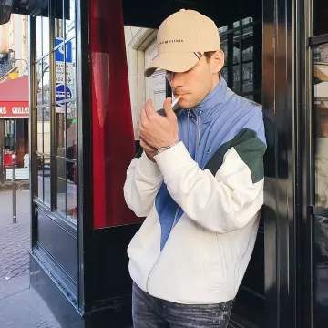 Lacoste Veste Zip porté par Álvaro Rico sur son Instagram account @alvaroricoladera