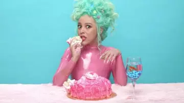 Pink Latex Jumpsuit worn by Doja Cat in Go To Town (Official Music Video)