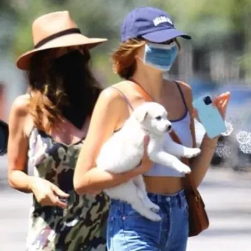 Apple Sil­i­cone Case used by Kaia Jordan Gerber Santa Monica May 3, 2020