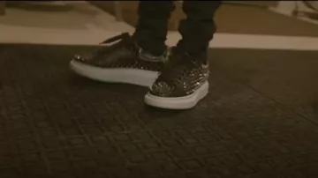 Alexander McQueen Over­sized Stud­ded Leather Flat­form Sneak­ers worn by Jack Boy in his Won't Understand (Official Music Video)