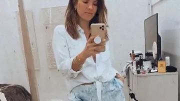 Avant de la cravate Bouton Shirt porté par Rebecca Tilley dans Le Bachelor Saison de 24