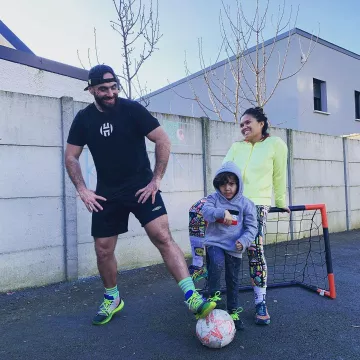 Le short Umbro porté par Médine sur son compte Instagram @medine_officiel