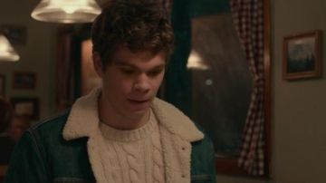 The sweater white knit ribbed Paul Munsky (Daniel Diemer) in If you only knew...