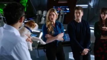 Blue Silk Shirt worn by Ava Sharpe (Jes Macallan) in DC's Legends of Tomorrow Season 5 Episode 11