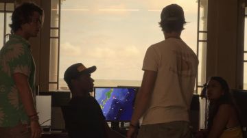 Volcom Green Button Shirt worn by John B (Chase Stokes) in Outer Banks (S01E03)