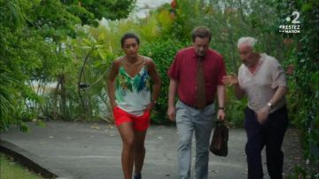 The brown tie worn by the Inspector-in-chief Jack Mooney (Ardal O'hanlon) in Murder in paradise (S07E03)