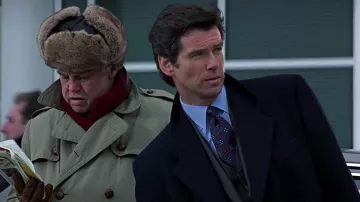 Navy Blue Wool Trench Coat worn by James Bond (Pierce Brosnan) in GoldenEye