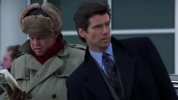 Navy Blue Wool Trench Coat worn by James Bond (Pierce Brosnan) in GoldenEye