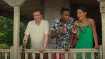 The green dress worn by DS Florence Cassell (Josephine Jobert) in Murder in paradise (S07E04)