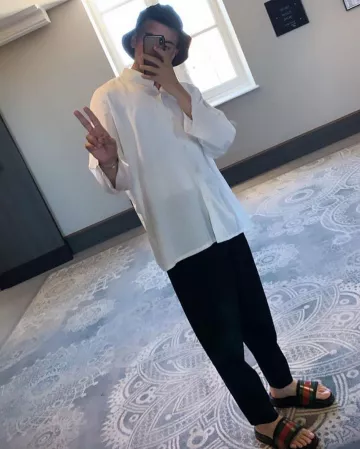 Gucci baila claqué usado por Just Riadh en la cuenta de Instagram @justriadhfan2019