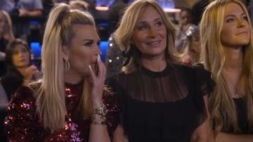 Red Sequin Puff Shoulder Dress worn by  Tinsley Mortimer in The Real Housewives of New York City Season 12 Episode 6