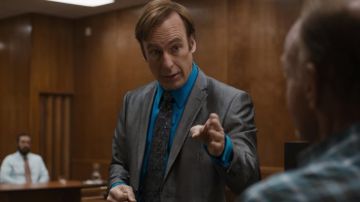 Gray suit worn by Jimmy McGill (Bob Odenkirk) in Better Call Saul (S05E04)