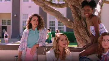 Blue Lacoste Polo worn by Karen (Chloe Bennet) in Valley Girl