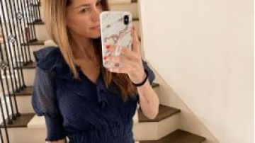 Robe marine porté par AshLee Frazier dans Le Bachelor Saison de 24