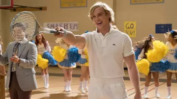 Lacoste White Polo Shirt worn by Mickey (Logan Paul) in Valley Girl