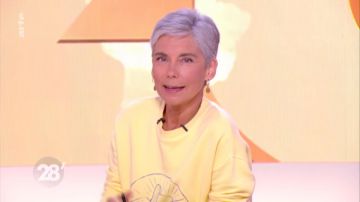 La sudadera de cuello redondo serigrafiada en algodón amarillo mixto de Elisabeth Quin en 28 minutos el 12.05.2020