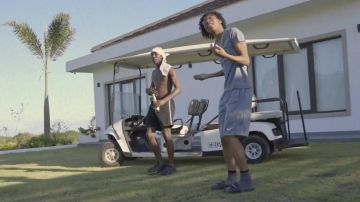 Nike slippers worn by Lil Tecca in Ransom music video