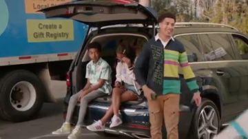 Colorblock Long Sleeve Polo porté par Andre Johnson, Jr (Marcus Scribner), en black-ish Saison 6 Épisode 22