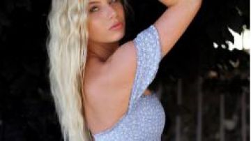 Vestido Blue Off The SHoulder usado por Haley Ferguson en The Bachelor Temporada 24