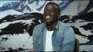 Blue Denim shirt worn by Daniel Kaluuya on Johnny English Reborn Exclusive Interview Youtube video