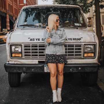Levi's Papa Trucker Jacket de Morgan sur l'Instagram account @fashionfriesx