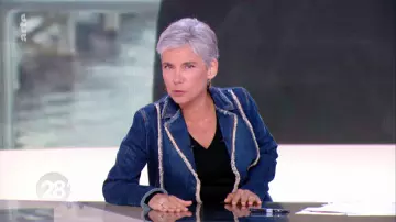 La veste blazer en jean Dior de Élisabeth Quin dans 28 minutes