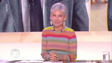 Suéter a rayas multicolor de Elisabeth Quin en 28 minutos