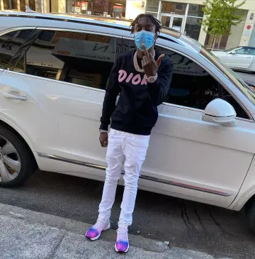 Les sneakers Dior CD1 portées par Lil Tjay sur son compte Instagram @liltjay