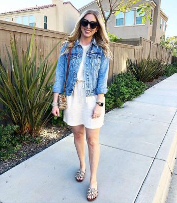 Veste de Denim de Kelssey Layton sur l'Instagram account @kelsslayt