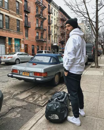 La sac base camp The North Face de Math sur son compte Instagram @math_uwg